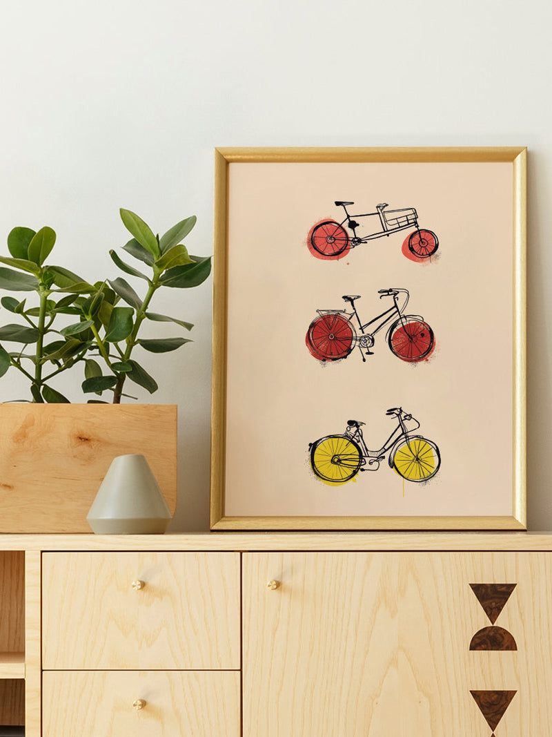Canary Bike - Colourful Bikes Poster