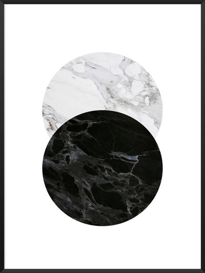 Full Moon - Marble Poster
