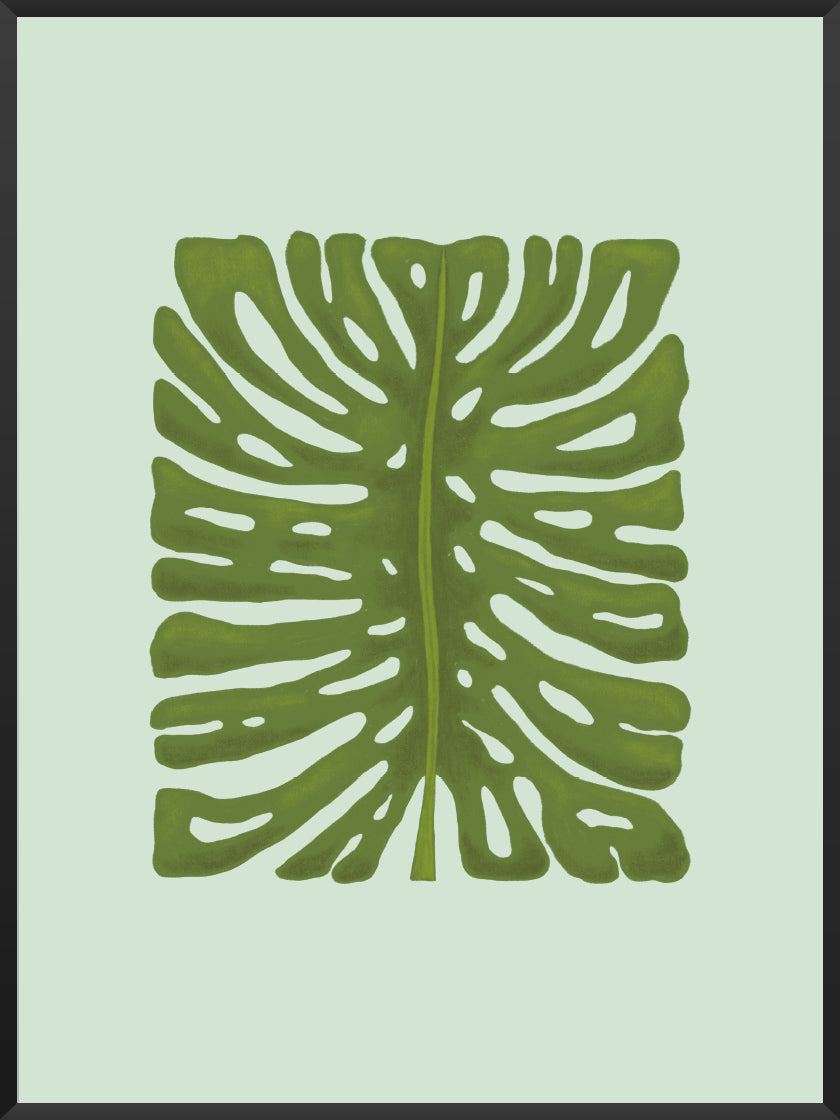 monstera plant stencil Monstera Leaf - Poster | Skandinavisches Design