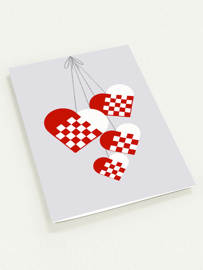 Christmas Hearts greeting cards (10 pcs)