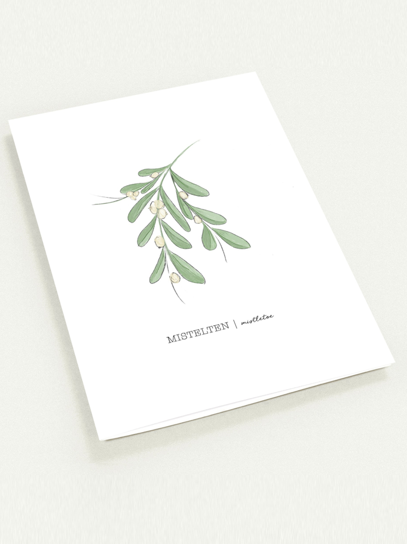 Mistletoe greeting cards (10 pcs)