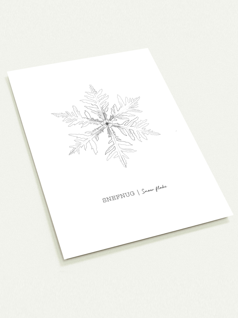 Snowflake greeting cards (10 pcs)