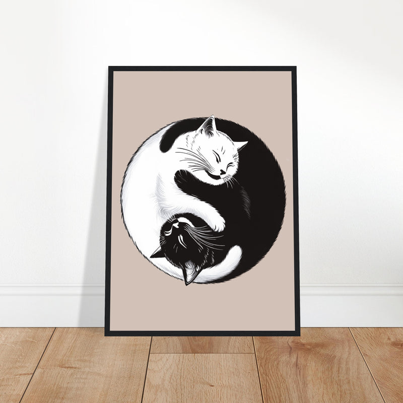Yin Yang Cats - Poster