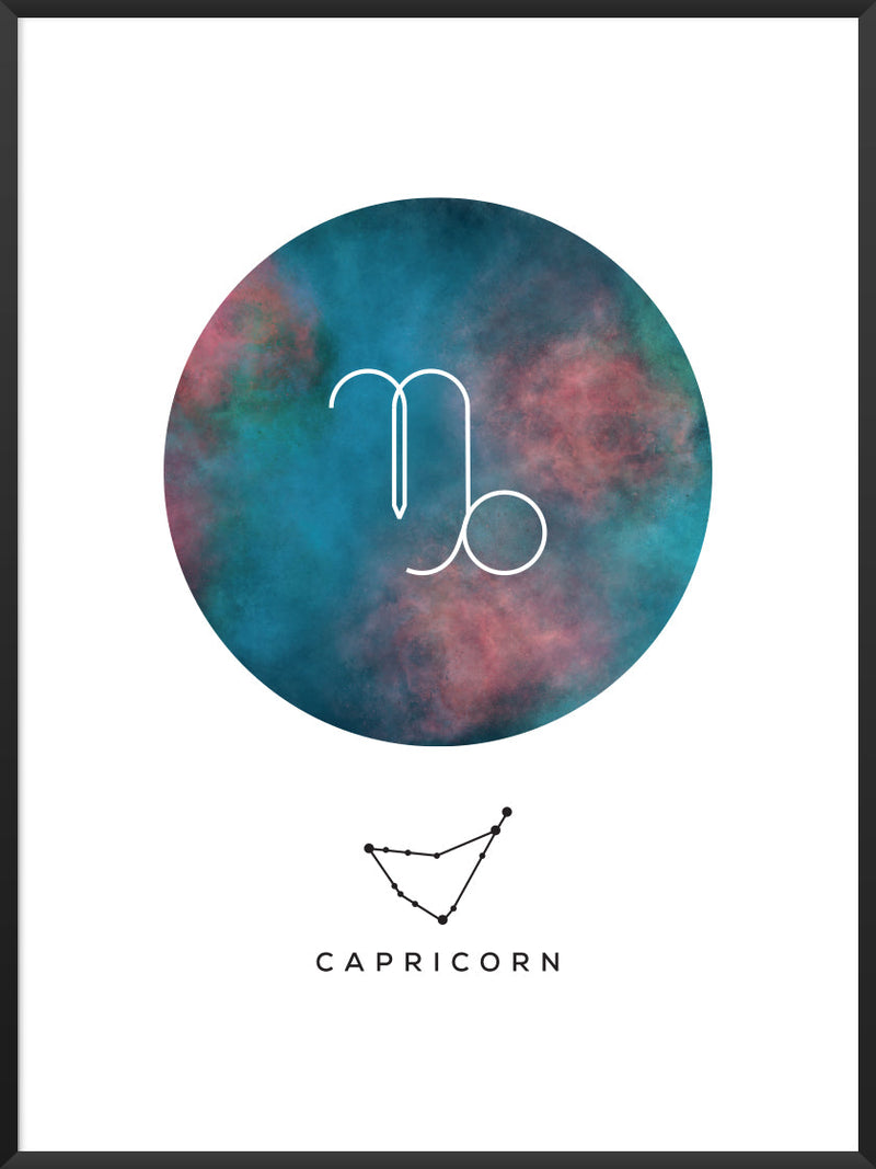 Capricorn - Capricorn Zodiac Sign Poster