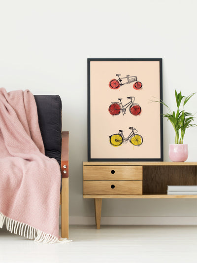 Canary Bike - Colourful Bikes Poster