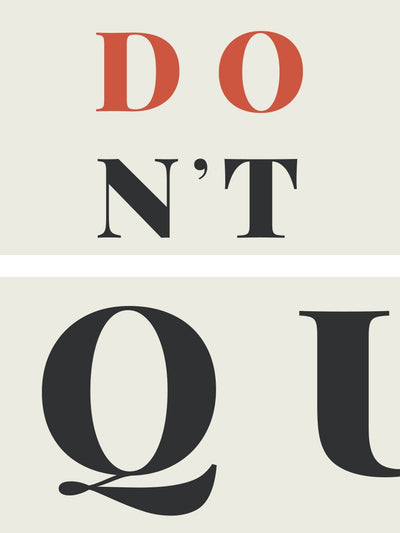 Don't Quit! Do It! - Poster