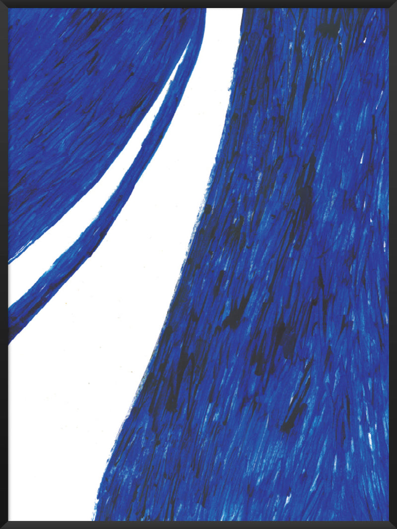 La Rue - Blue Watercolour Poster