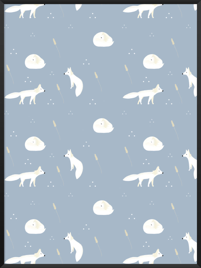 project-nord-white-foxes-minimalist-kids-poster-product-picture