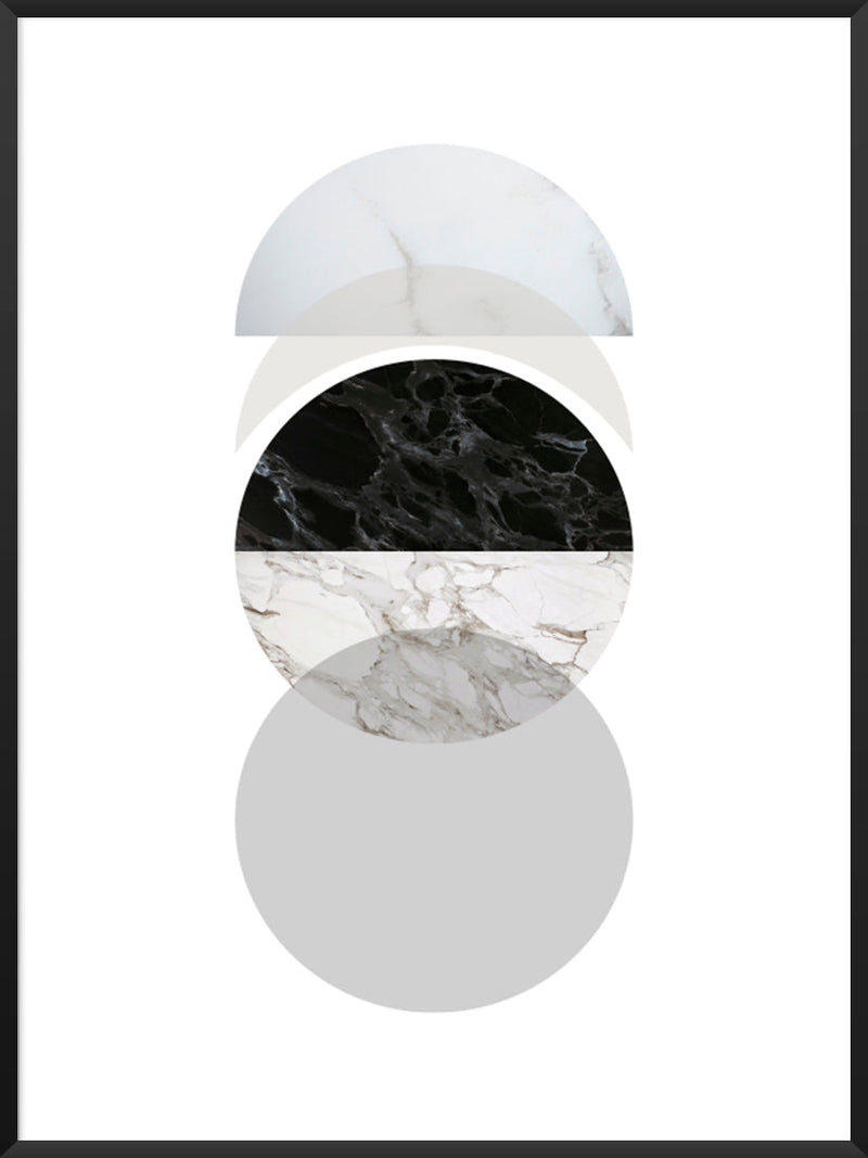 Marble Phases of Moon - Poster