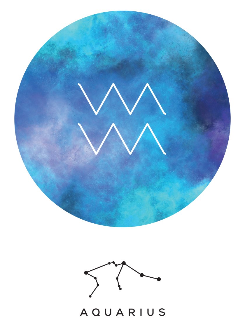 Aquarius - Aquarius Zodiac Sign Poster – Project Nord