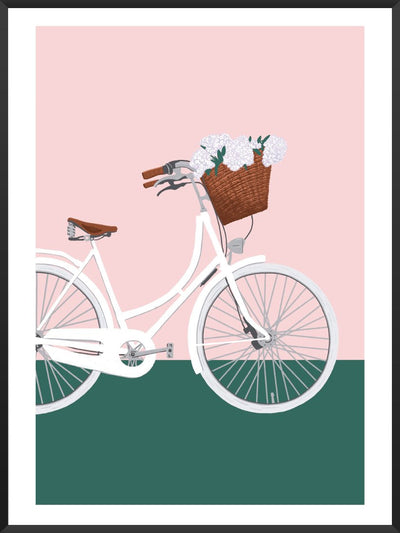 Biking Into Spring - Poster