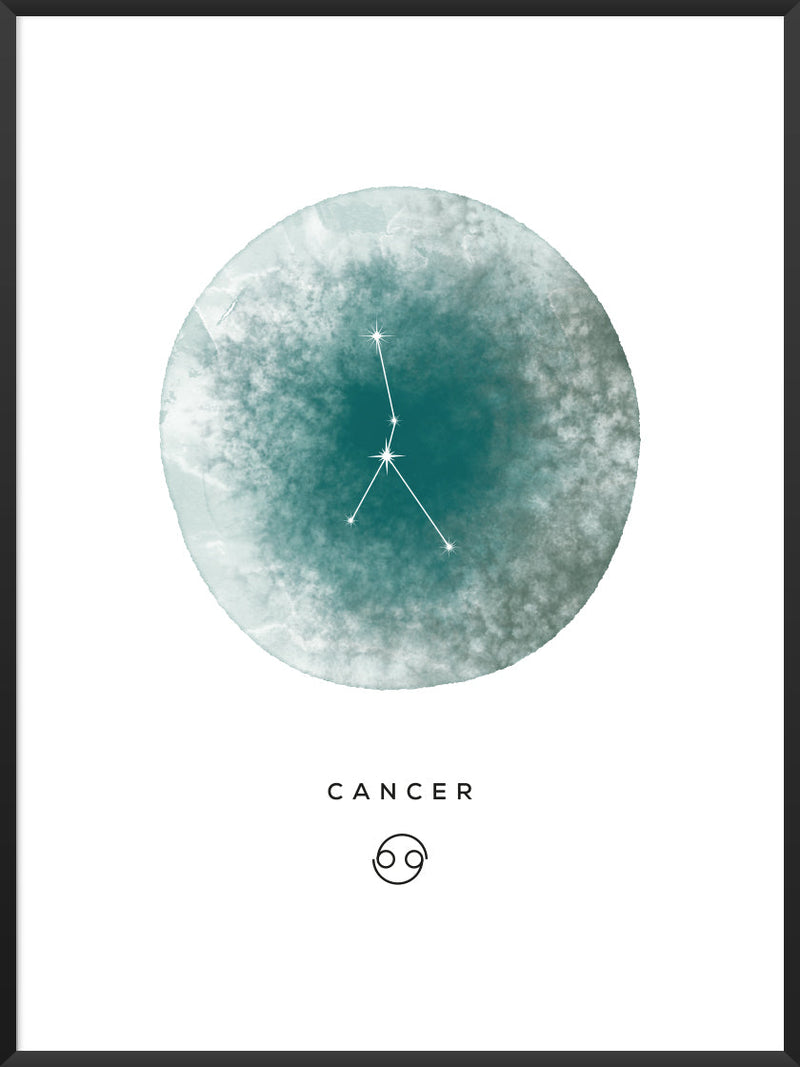 Cancer Watercolour - Cancer Zodiac Sign Poster