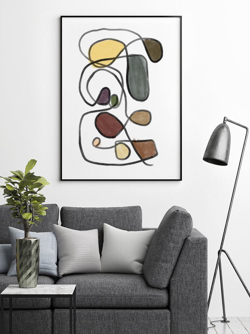 finding-my-way-abstract-colourful-lines-poster-in-interior-living-room