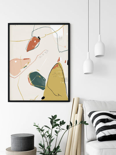 Hygge Sunshine - Abstract Shapes and Lines Poster