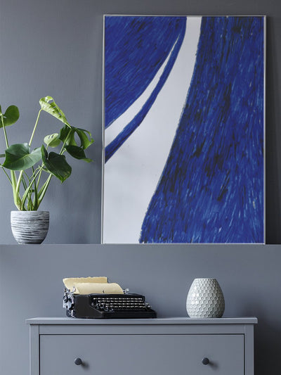 La Rue - Blue Watercolour Poster