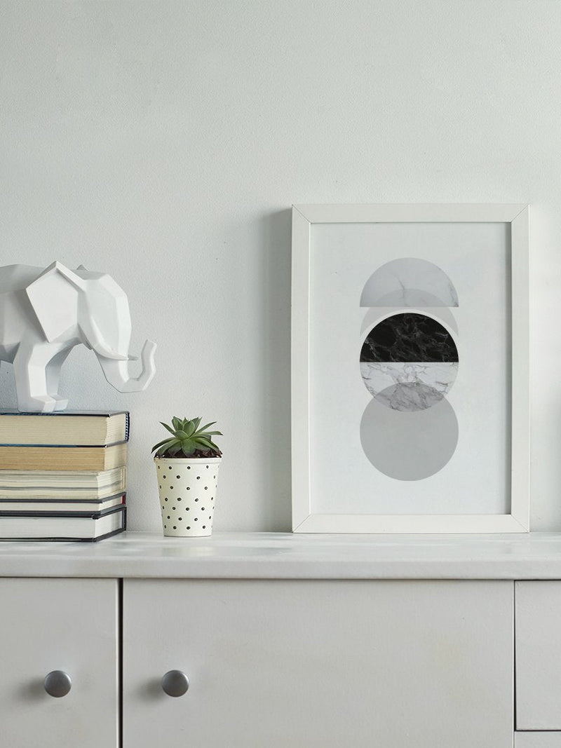 Marble Phases of Moon - Poster