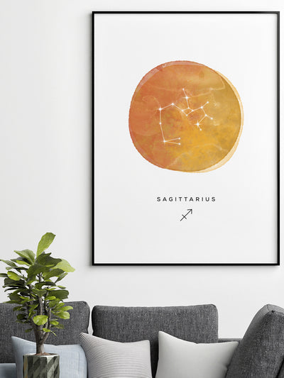 Sagittarius Watercolour - Sagittarius Zodiac Sign Poster