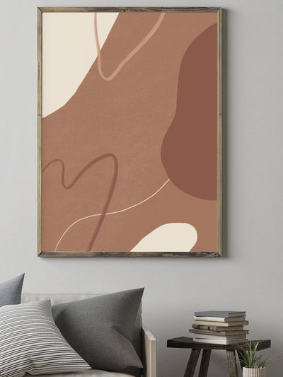 Autumn Clouds - Abstract Terracotta Poster