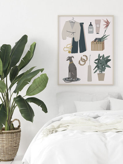 fashion-accessories-poster-in-interior-bedroom