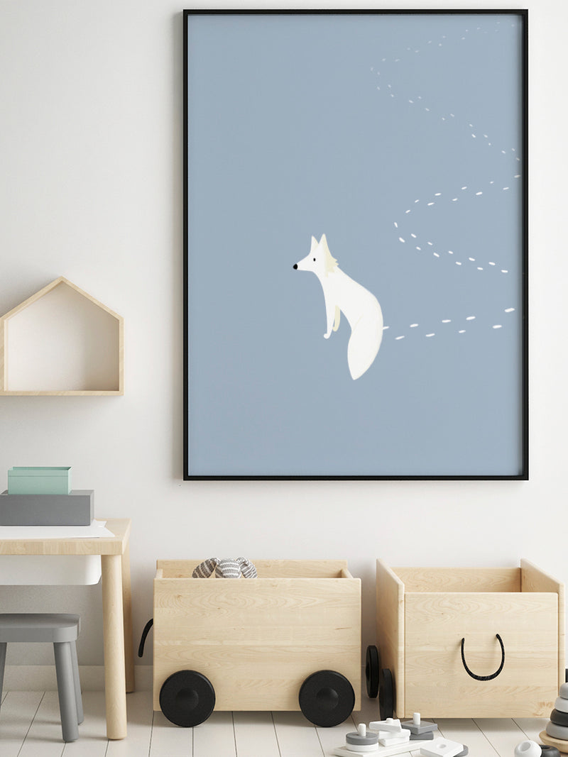 project-nord-the-walking-fox-kids-fox-poster-in-interior-nursery-room